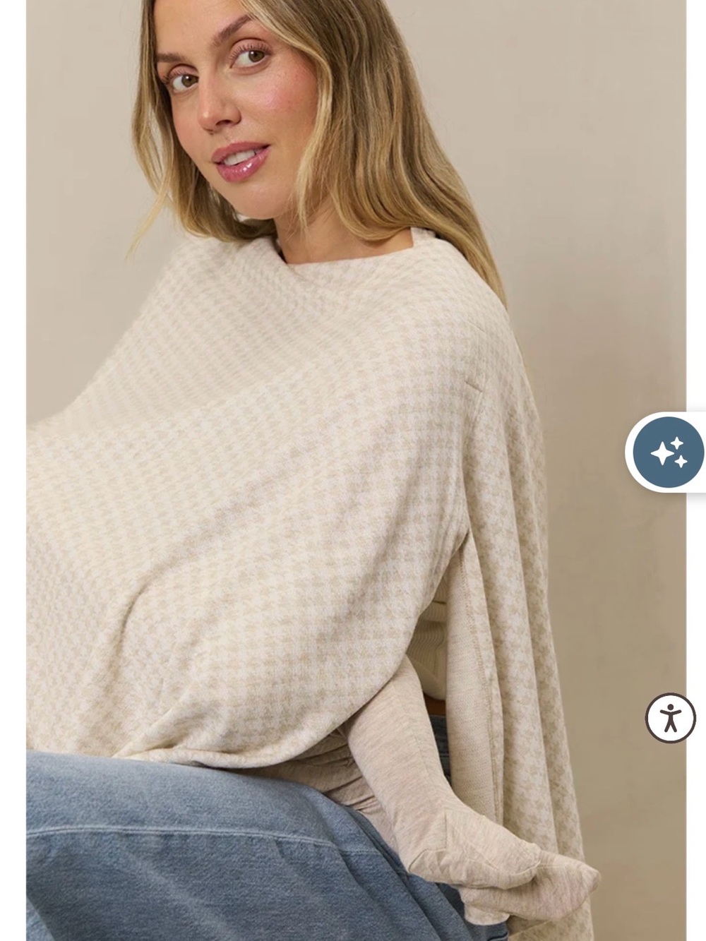 SollyBaby Cream Houndstooth
